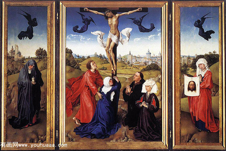 Ү() - crucifixion triptych