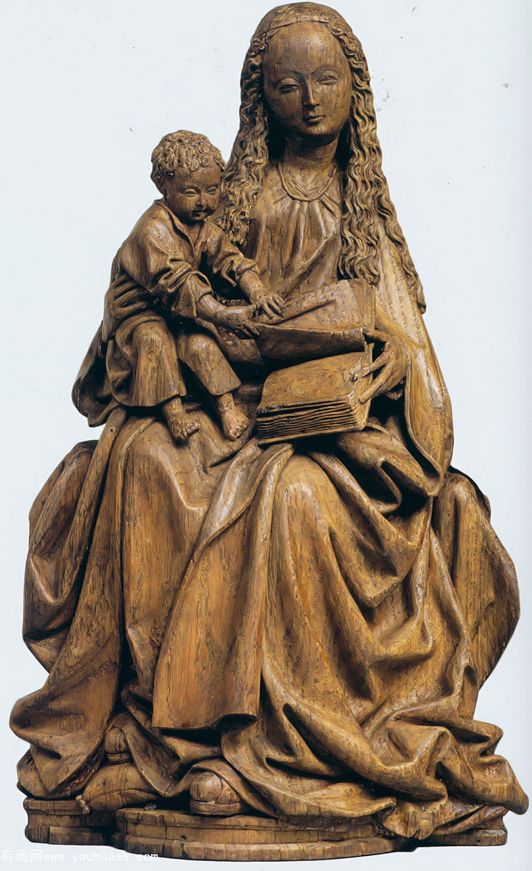 ϵʥĸ - virgin and child seated on a curule chair