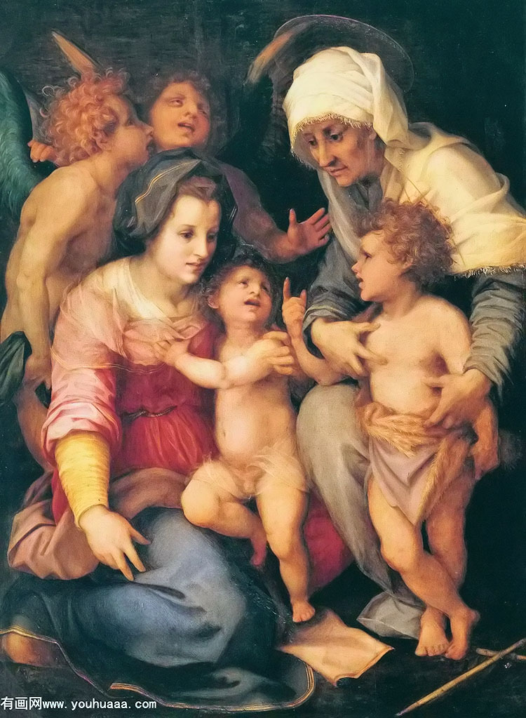 ʥĸӣʥɯףСʥԼλʹ - madonna with child saint elizaabth the baby saint john and two angels