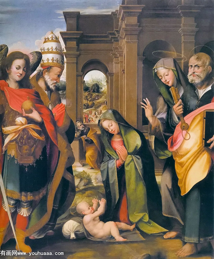 ʥͥʥͽ - the holy family and four saints