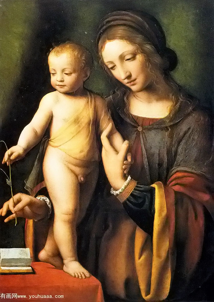 ʥĸﶷ - the virgin and child with a columbine