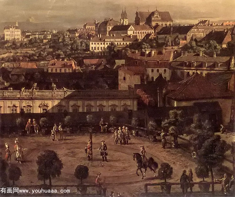 view of warsaw from the royal palace (detail)