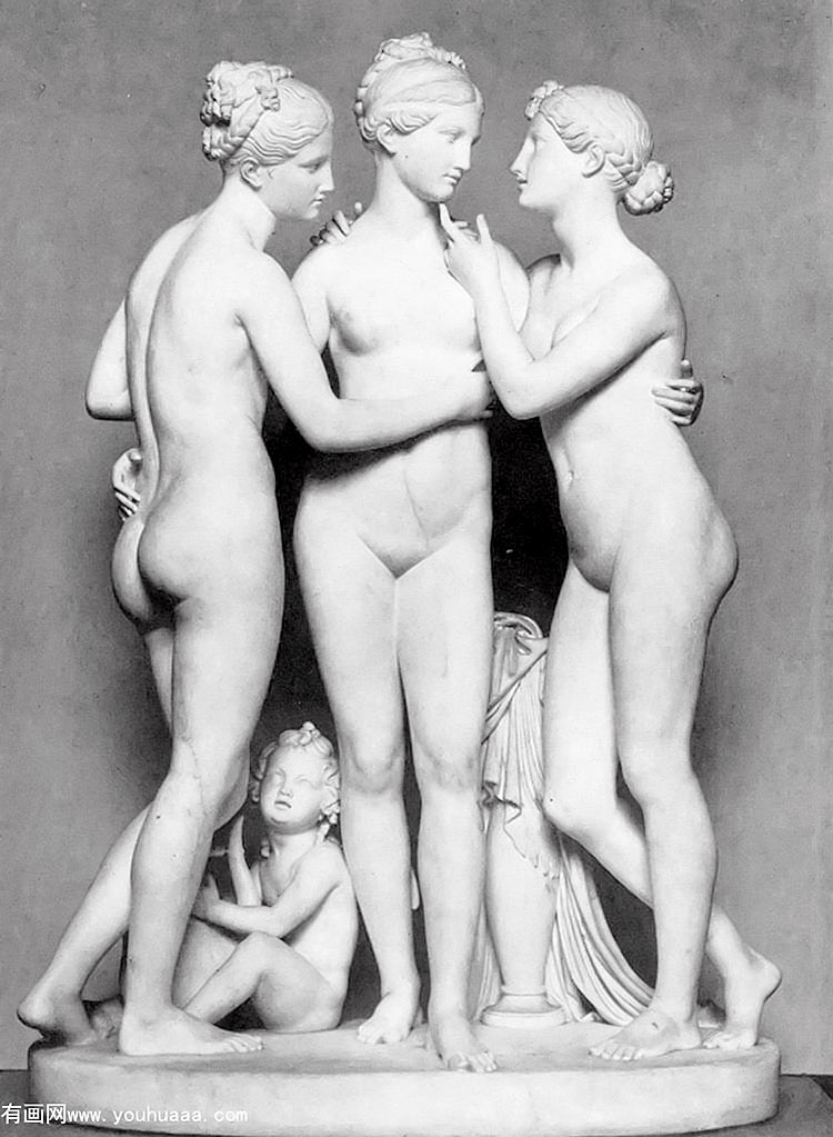 the three graces with cupid