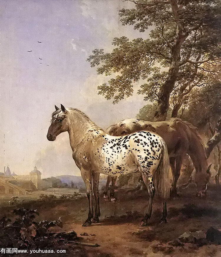 landscape with two horses