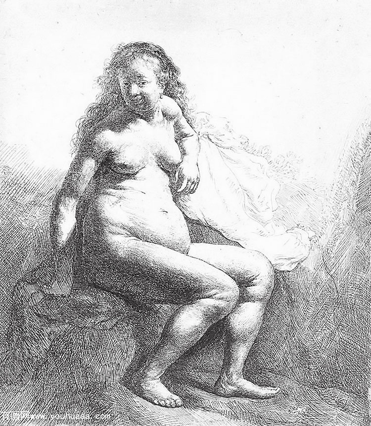 ŵŮ - seated female nude