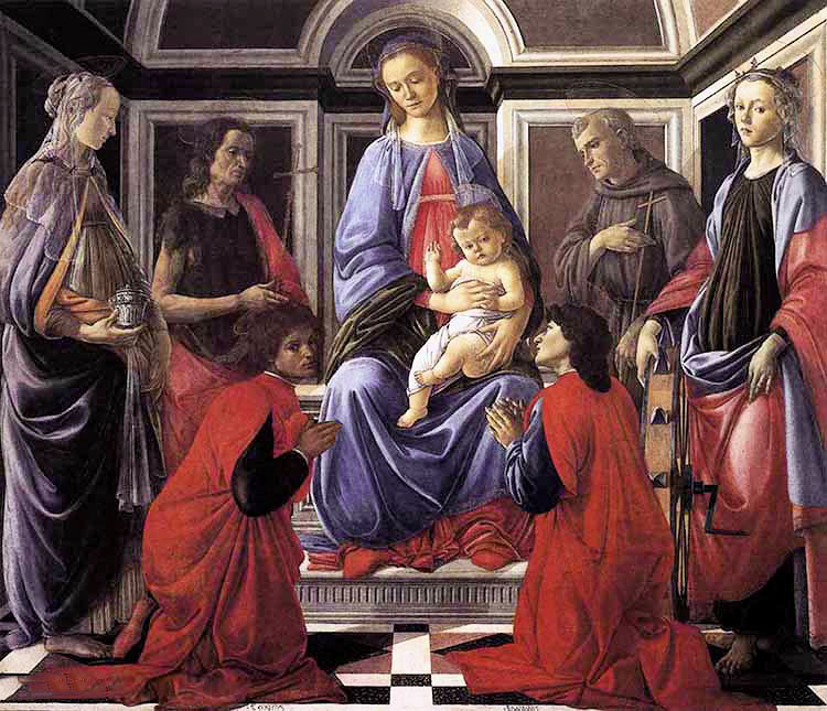 ʥĸλʥͽ(ɣ޼¼̳) - madonna and child with six saints (santambrogio altarpiece)