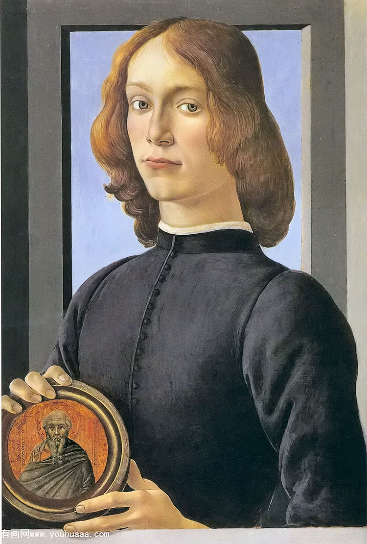 ʮʹµФ - portrait of a young man with a trecento medallion