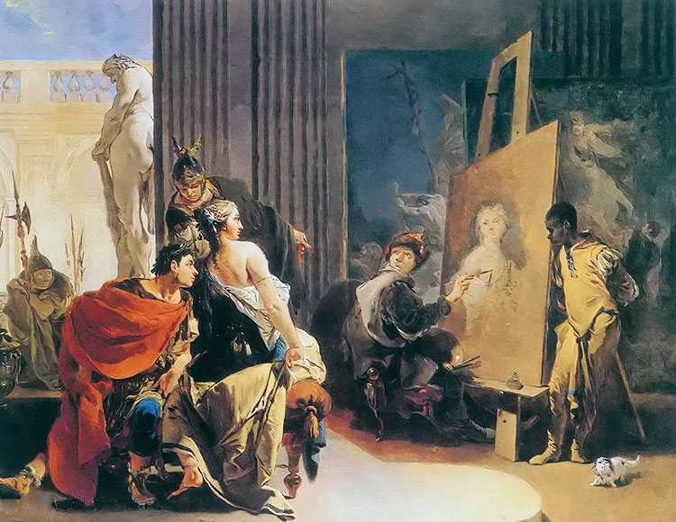 alexander and campaspe in the studio of apelles