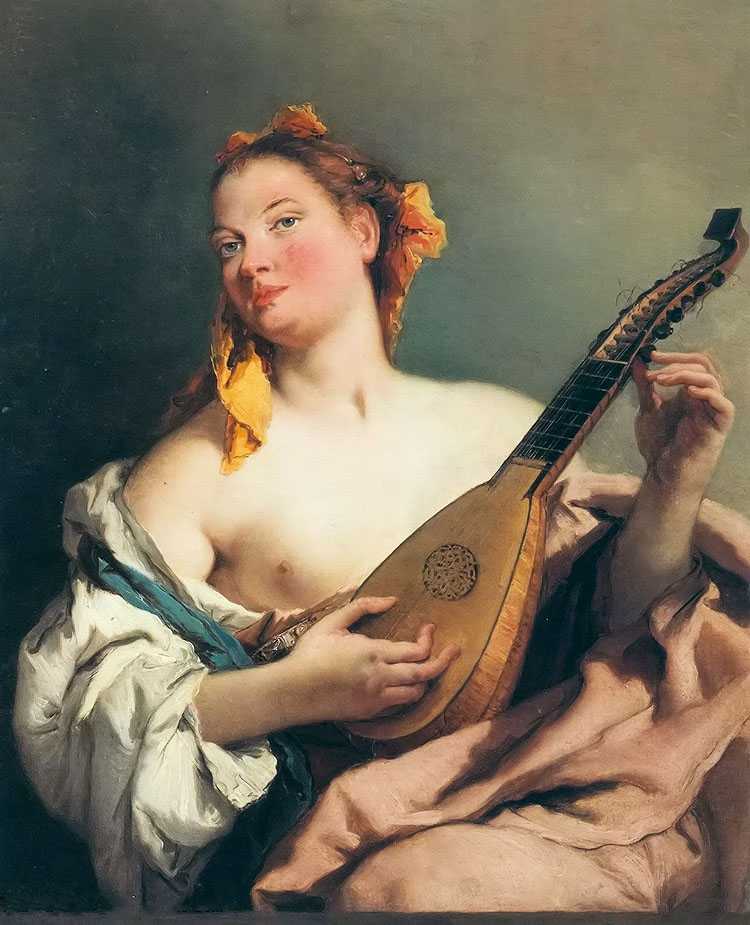 ֳֵŮӻ - portrait of a young woman with a mandolin