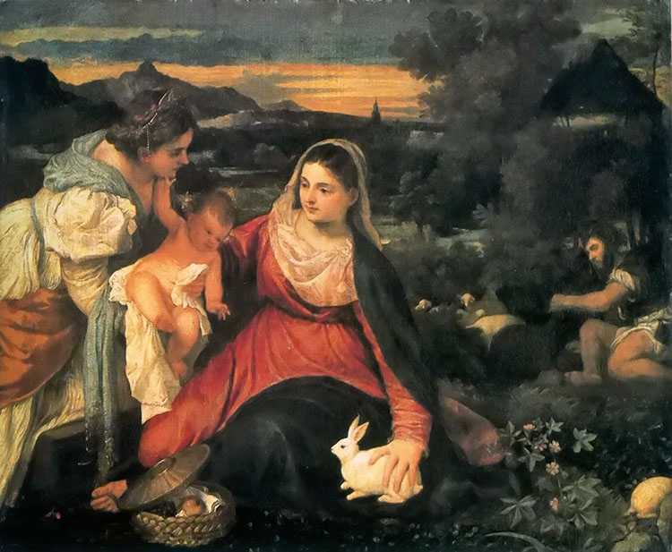 ʥĸӣʥɪռһֻ - madonna and child with st catherine and a rabbit