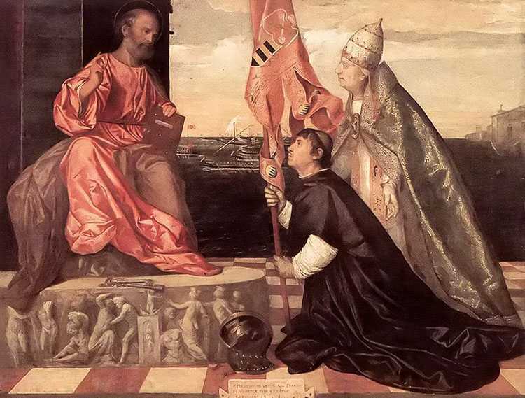 ̻ɽŸʥ˵ - pope alexander iv presenting jacopo pesaro to st peter