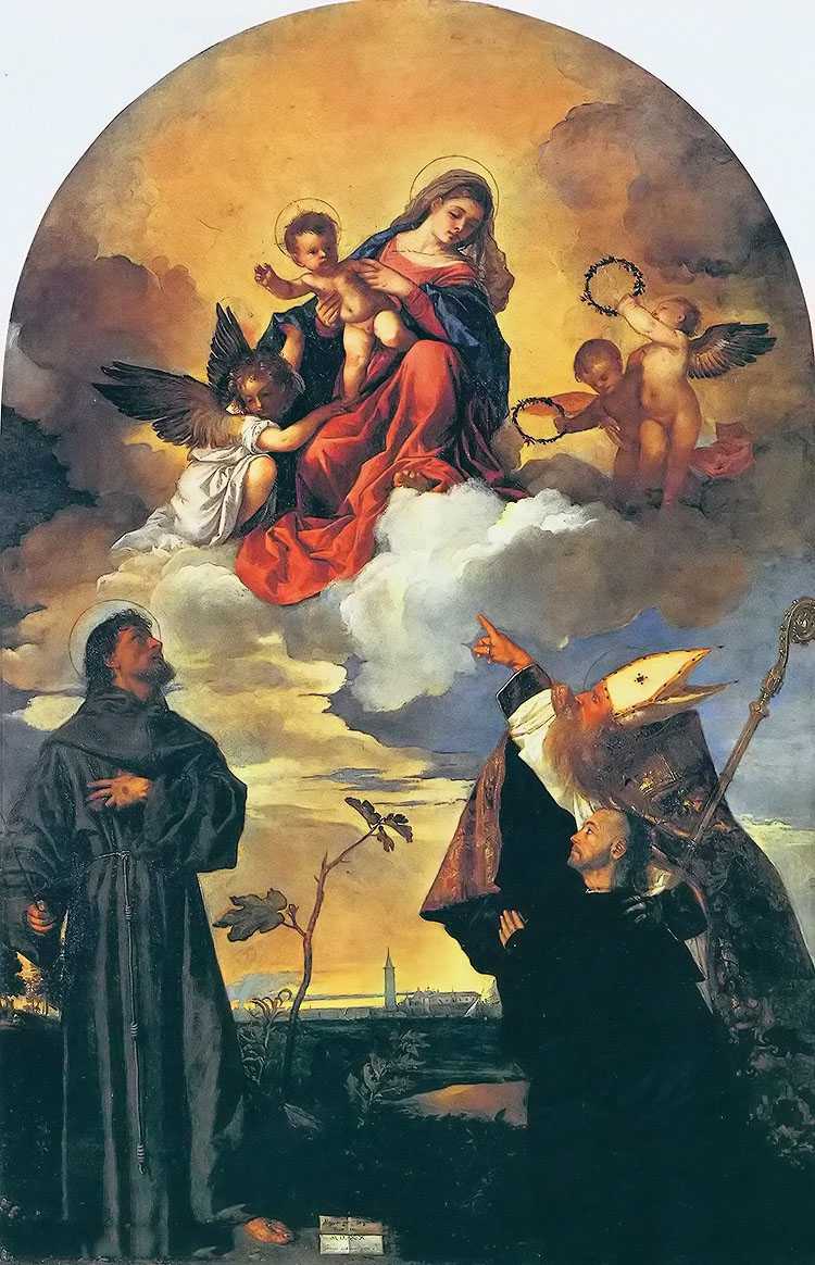 ҫʥĸӣʥͽʩ - vierge a lenfant en gloire avec saint francois saint alvise et la donateur alvise