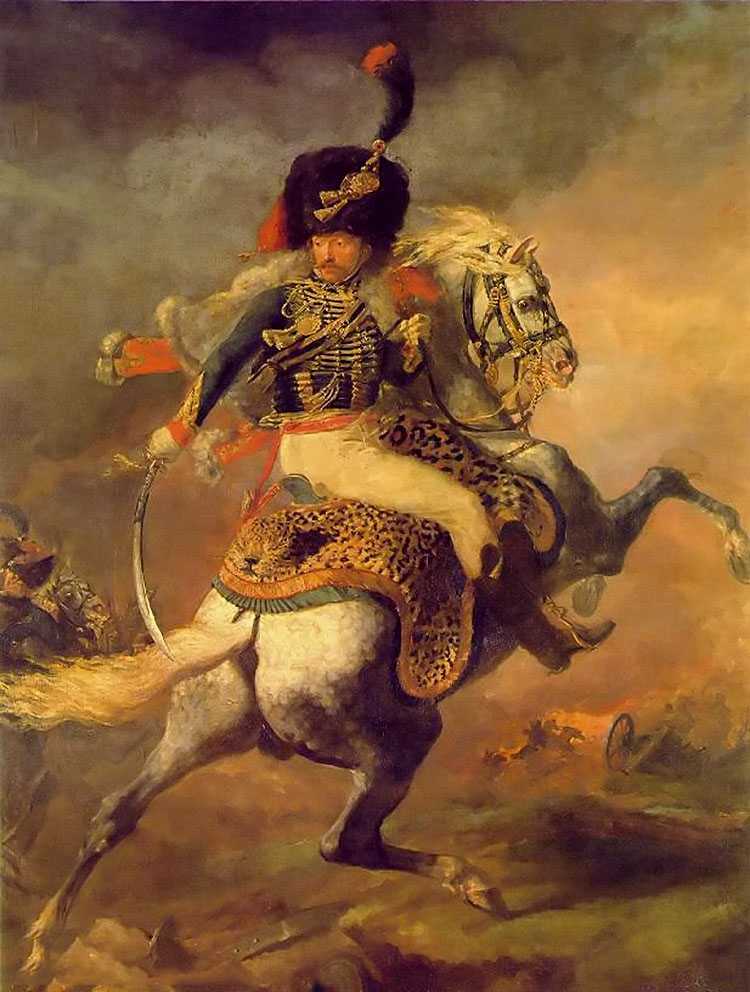 ٵĳ - an officer of the imperial horse guards charging