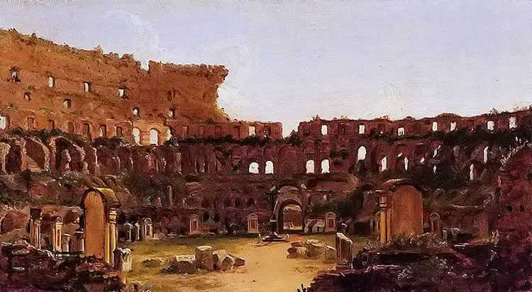 interior of the colosseum, rome