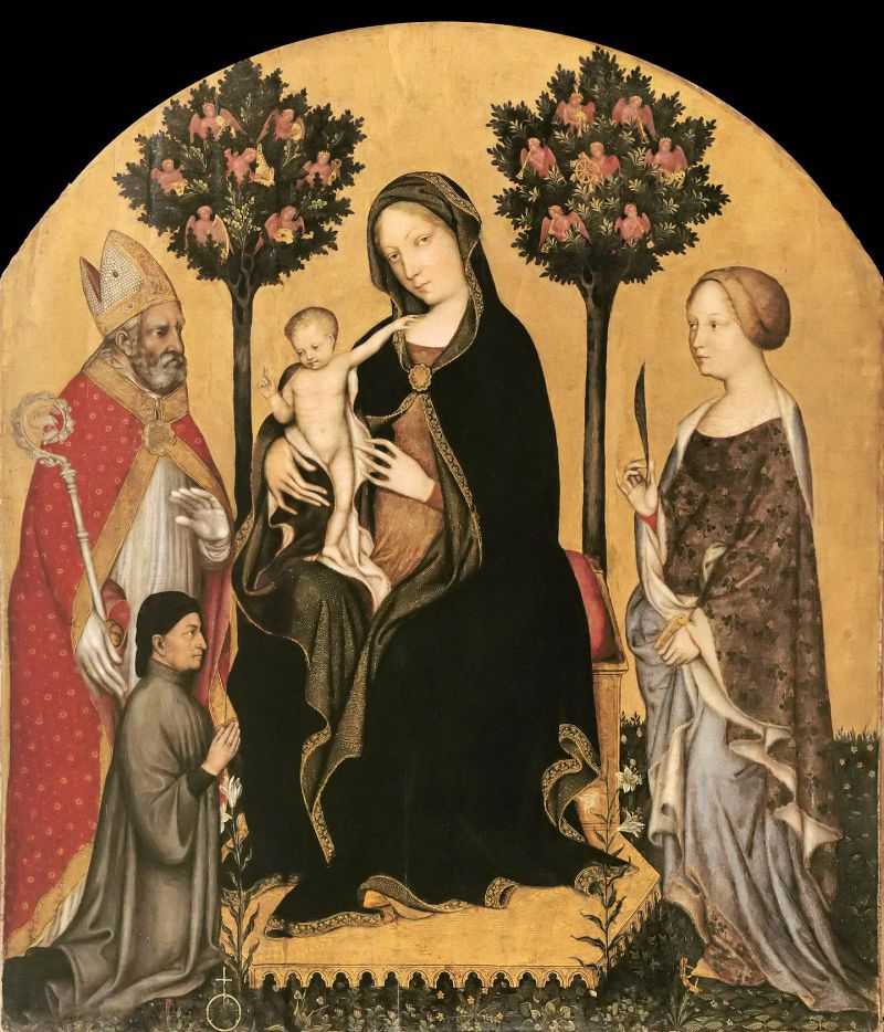 ʥϵʥĸӣʥͽһλʩ - Mary Enthroned with the Child, Saints and a Donor