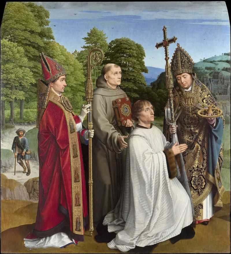 Canon Bernardijn Salviati and Three Saints