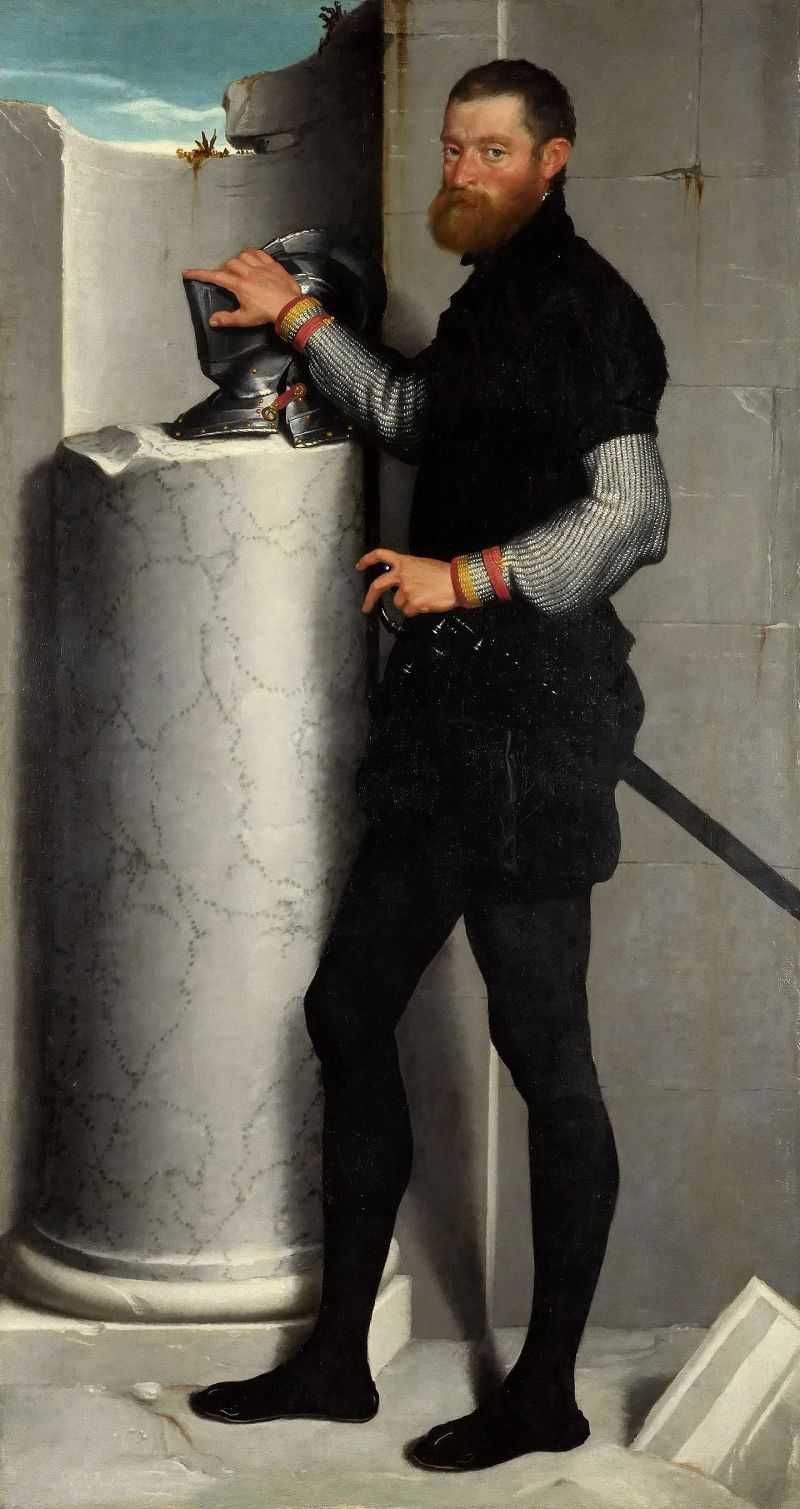 ʿԲϵͷ - Portrait of a Gentleman with his Helmet on a Column Shaft