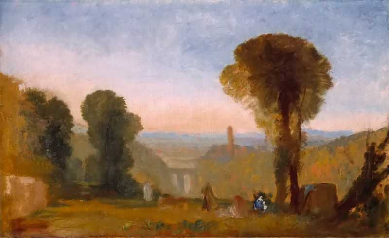 ź - Italian Landscape with Bridge and Tower