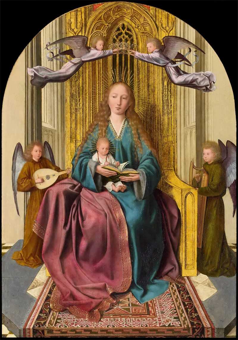 ʥϵʥĸλʹ - The Virgin and Child Enthroned, with Four Angels