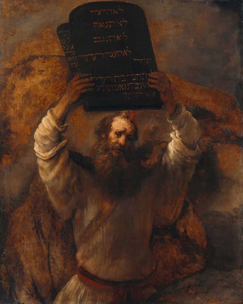 Ħʮ - Moses with the Ten Commandments