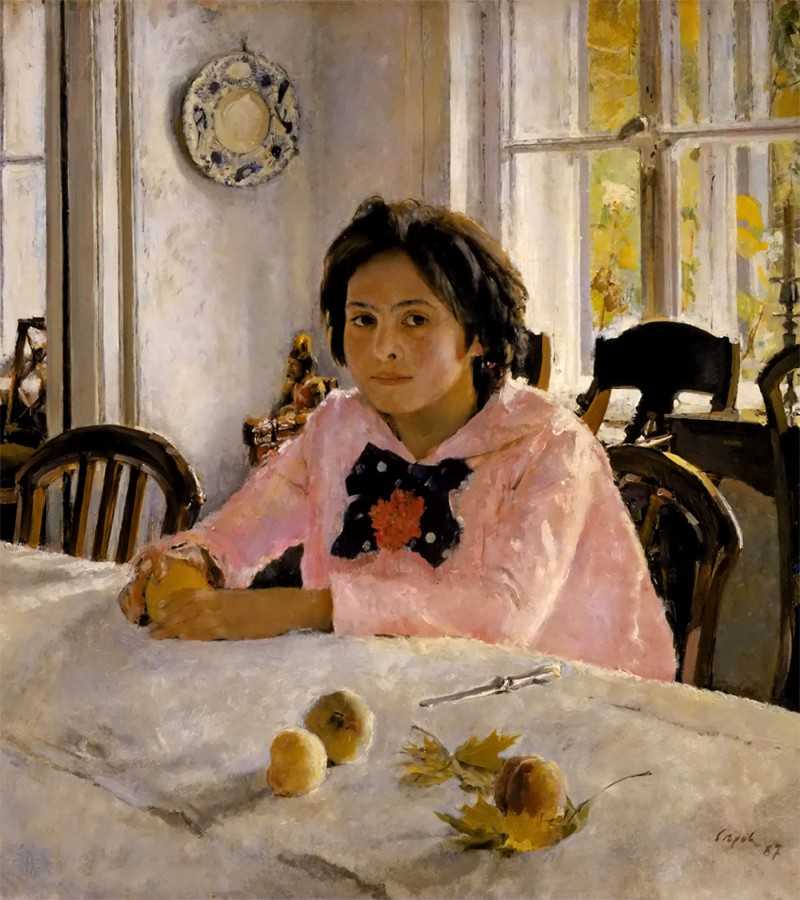 ŮӣV.S.޵Ļ - Girl with peaches. Portrait of V.S.Mamontova