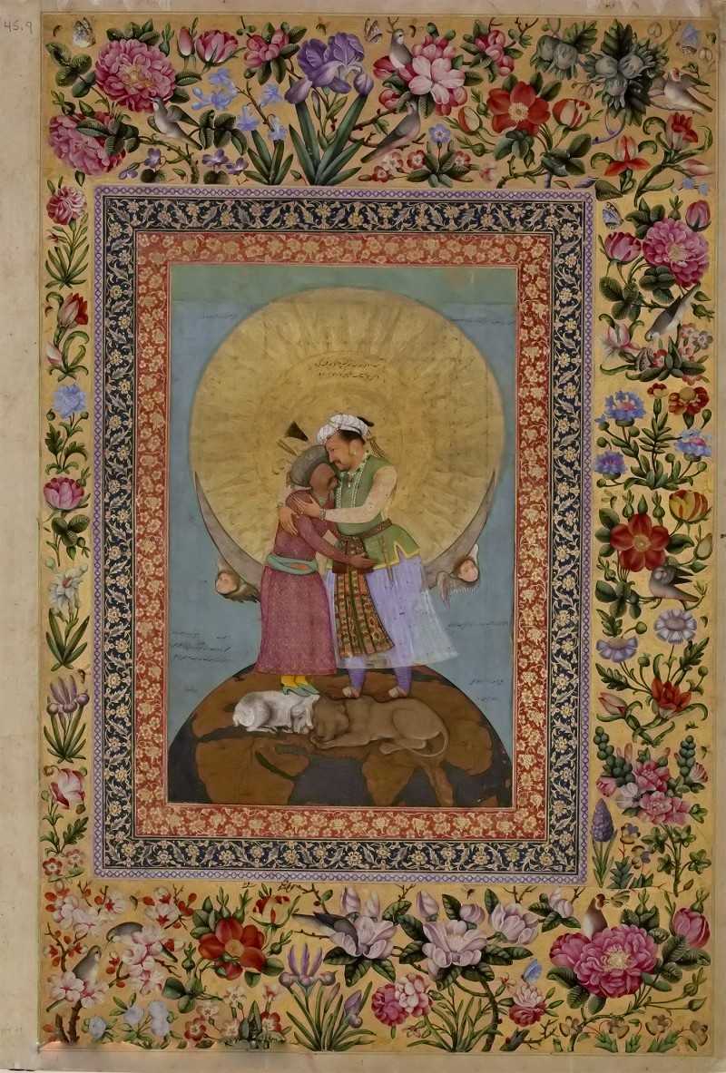 ʥ˵ñ麱ܴ - The St. Petersburg Album: Allegorical representation of Emperor Jahangir and Shah