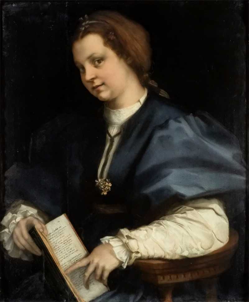 ñʫŮʿ - Lady with a book of Petrarch's rhyme