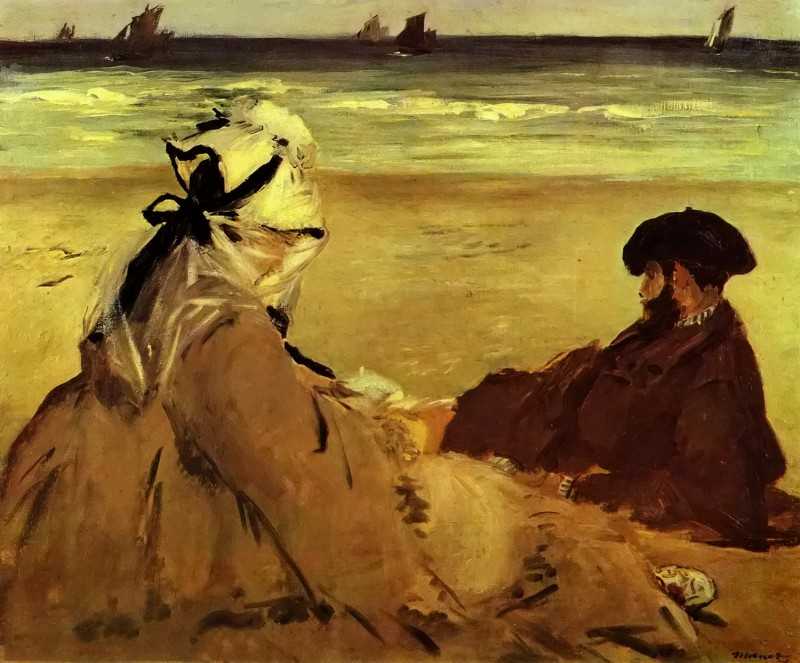 ɺȽڱ˺̲ - On the Beach: Suzanne and Eugene Manet at Berck