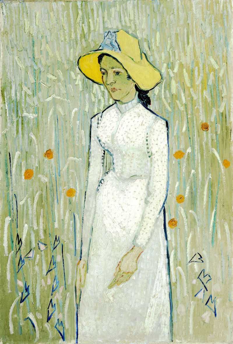 Ů - girl standing in the wheat