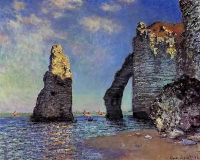 Ĵ - Rock Arch West of Etretat