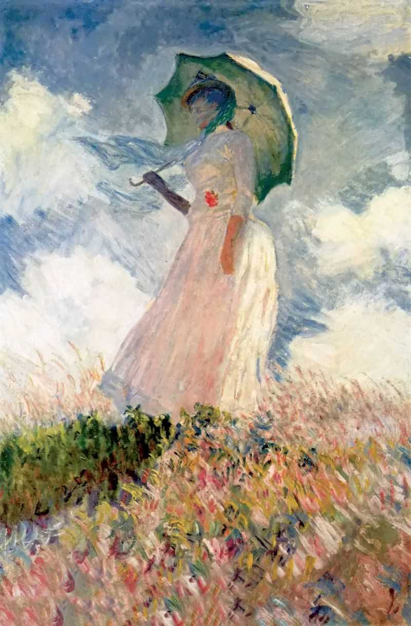 ϰ̫ɡŮӣ - Study of a Figure Outdoors: Woman with a Parasol, facing left