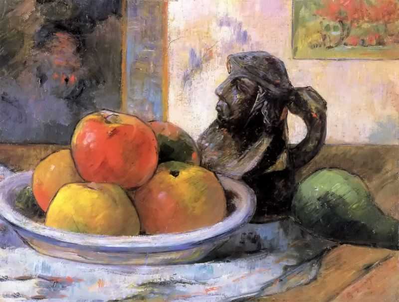 :ƻФչ - Still Life with Apples, a Pear, and a Ceramic Portrait Jug