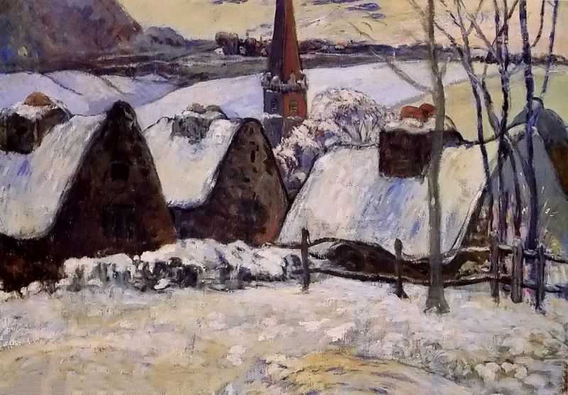 ѩеĲׯ - Breton Village in the Snow