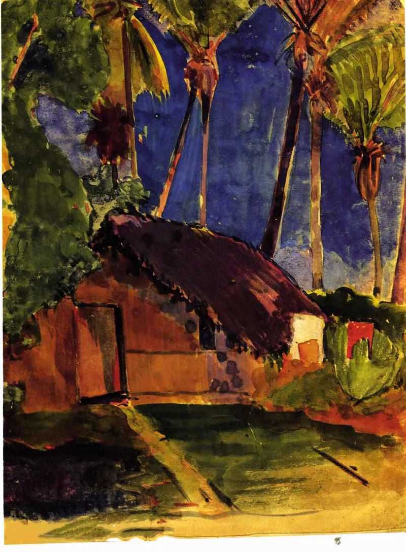 µС - Hut under palms