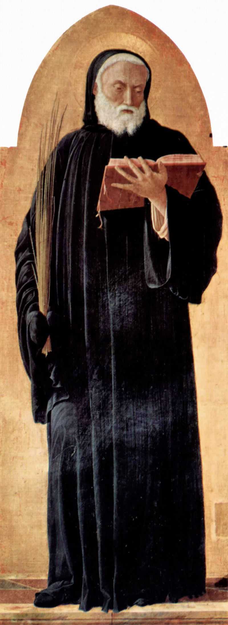 Saint Lucas altarpiece, detail: Saint Benedict of Nursia