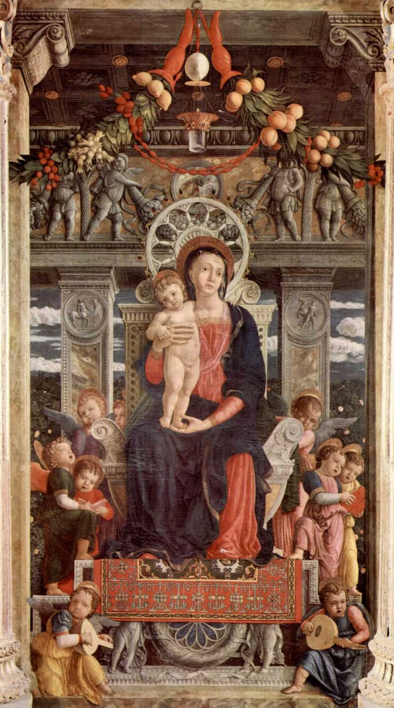 ʥĸʥͽǣм - Altarretabel von San Zeno in Verona, Triptychon, Mitteltafel: Thronende Madonna und