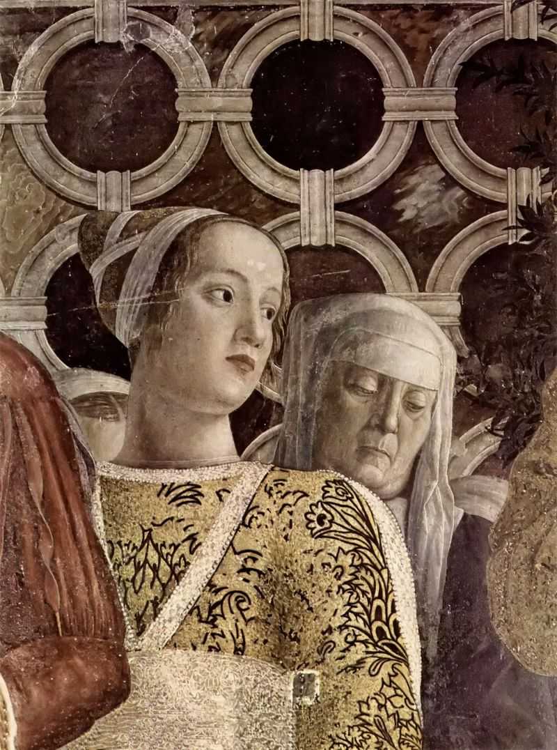 Ӽͥãֲ:ŰӣǱİŰ¬ά¡ӵŮ(̹ͼܶõĹڻ) - Freskenzyklus in der Camera degli Sposi im Palazzo Duccale in Mantua, Szene: Der Hof der Gonzaga, Detail: Barbara Gonzaga, Tochter von Barbara von Brandenburg und Ludovicio Gonzaga