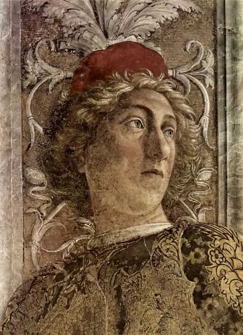 Ӽͥãֲ:һλФ(̹ͼܶõĹڻ) - Freskenzyklus in der Camera degli Sposi im Palazzo Duccale in Mantua, Szene: Der Hof der Gonzaga, Detail: Portrat eines Hofmannes