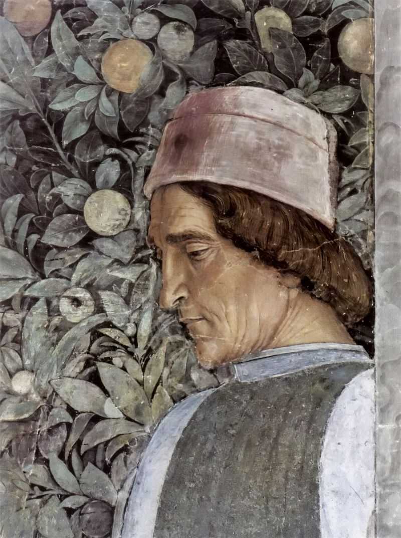 ȴе̴ӣֲ:̴(̹ͼܶõĹڻ) - Freskenzyklus in der Camera degli Sposi im Palazzo Duccale in Mantua, Szene: Wartende Reitknechte, Detail: Reitknecht