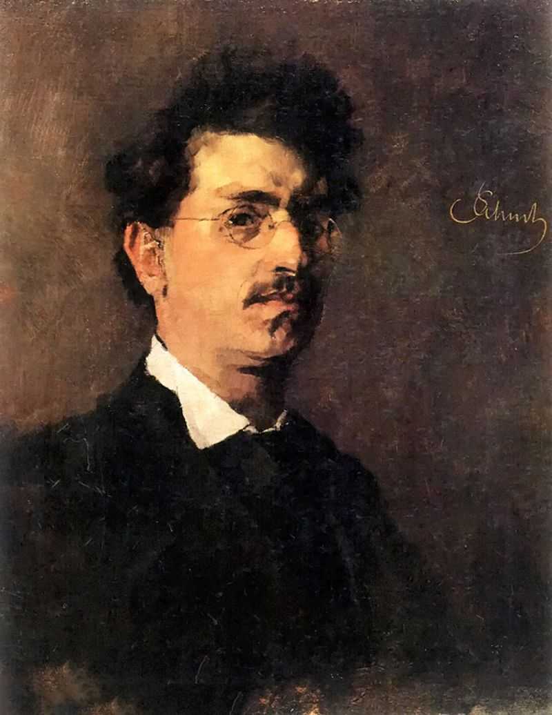 Ի(1876Ľ) - Carl Schuch, Self-portrait, Munich 1876