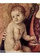 ʥĸλʥ׸̳ۻмֲ: - Polyptychon des Hl. Gregor, Mitteltafel, Szene: Thronende Madonna, Detail: Christuskind