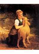 Young Girl with Lamb