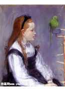 Young Girl with a Parrot