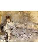 Young Woman in Grey Reclining