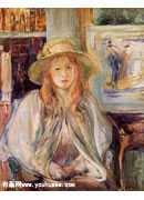 Julie Manet with a straw hat