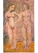 Two nude women