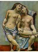 Two nude women