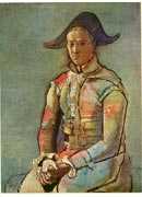 Seated harlequin (Jacinto Salvado)