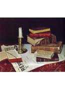 Still Life with Books and Candle