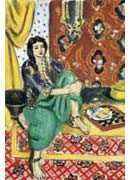 Odalisque sitting with board